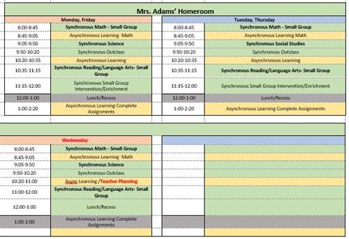 Daily Schedule 